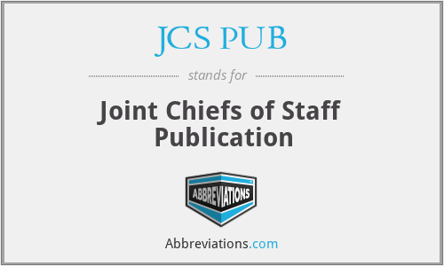 What does JCS PUB stand for?